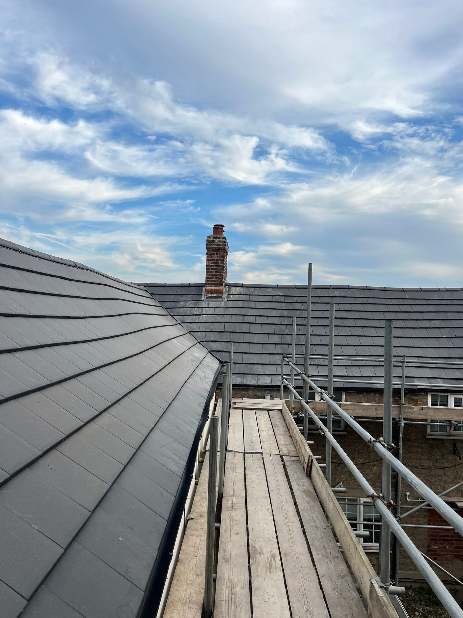 Traditional slate roof installation by JDV Roofing