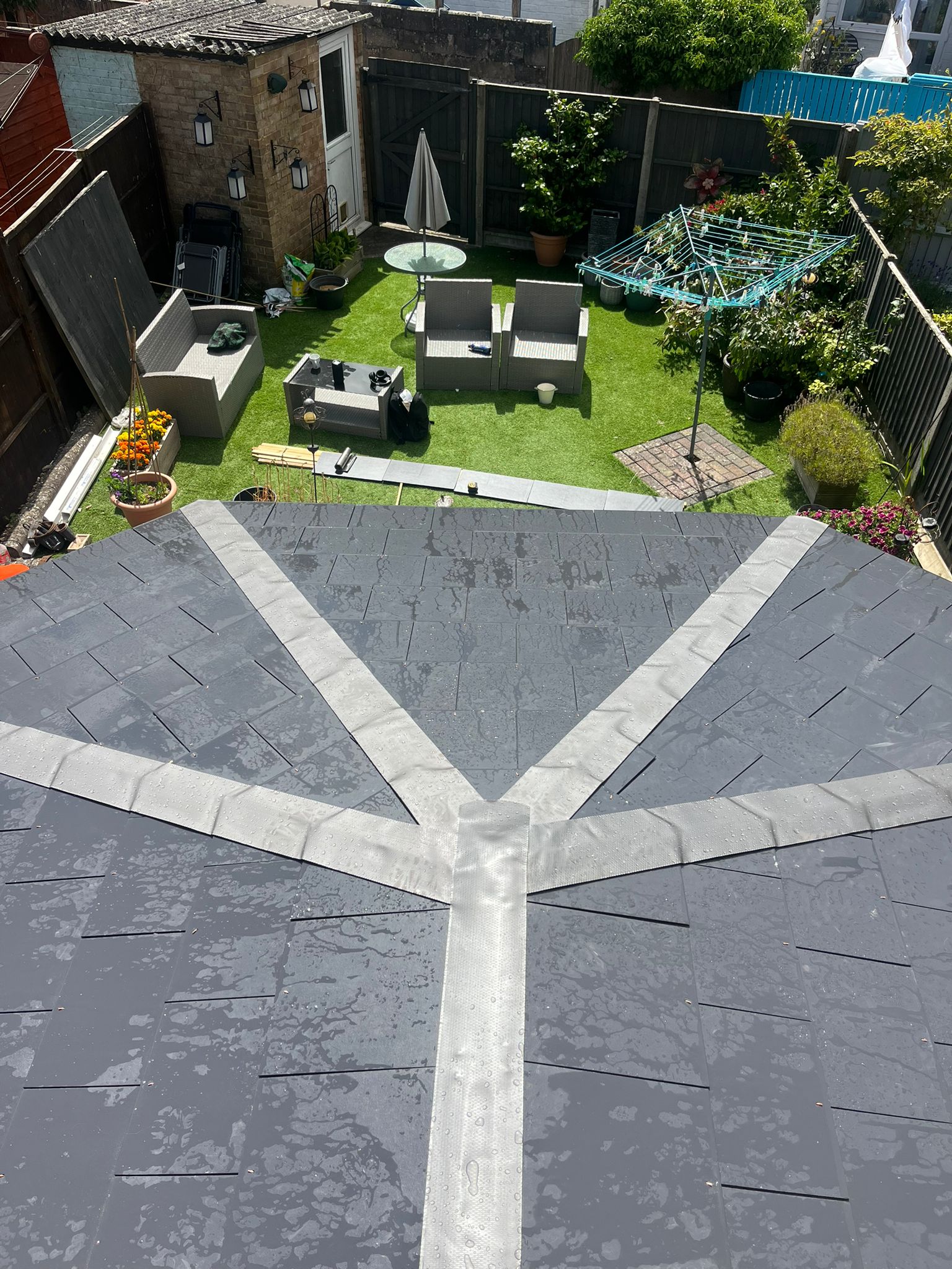 Slate roof valley detail
